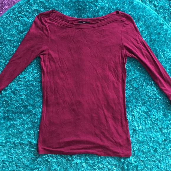 GAP long sleeve wine top - Picture 1 of 7